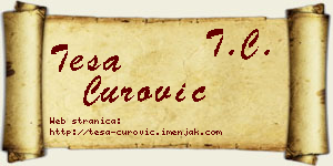 Teša Čurović vizit kartica